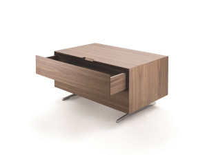 Прямоугольная прикроватная тумбочка из орехового дерева с ящиками