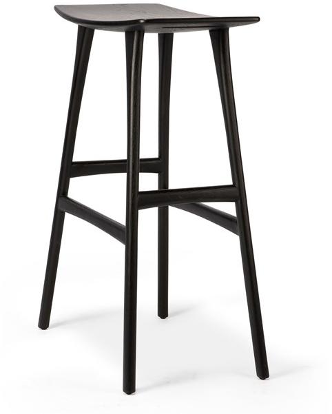 Ethnicraft Табурет из тикового дерева с подставкой для ног  53034/53041  - Вид №3