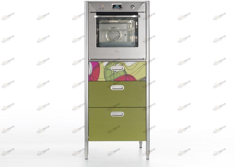 ALPES-INOX Столб духовки с ящиками из ламината и дуба Liberi in cucina sun-id-1512011