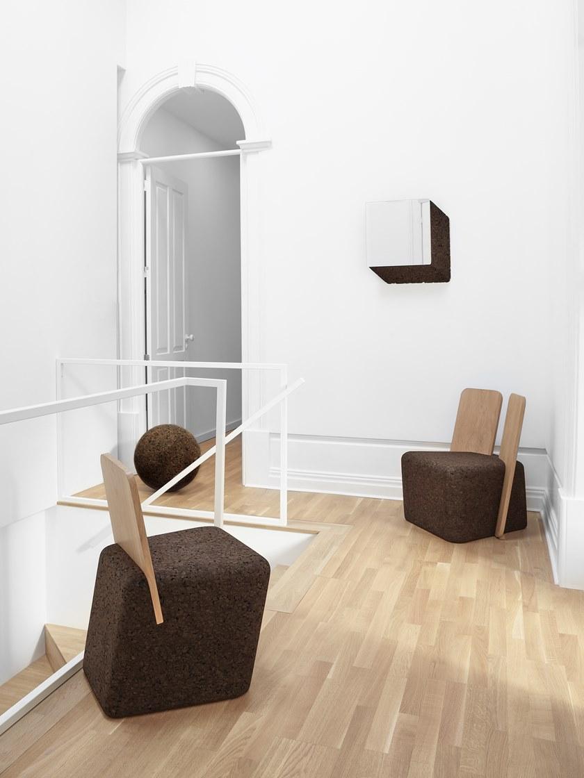 BlackCork Квадратное пробковое зеркало с настенной рамой Exo sun-id-1515897 - Вид №2