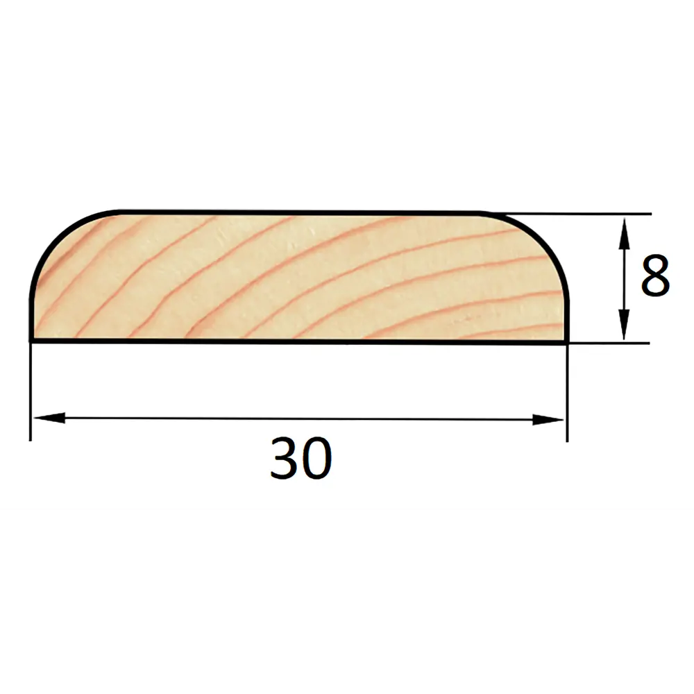 Santreyd Деревянная раскладка для декора и маскировки стыков 8х30х2000 мм 81966975 STLM-0015936 - Вид №2
