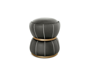 Круглый пуф из ткани