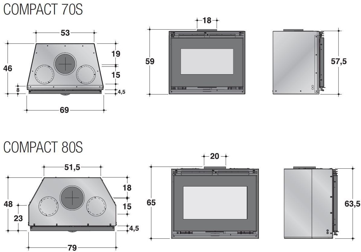 CAMINETTI MONTEGRAPPA Топка для камина на дровах из чугуна sun-id-1465110 - Вид №1