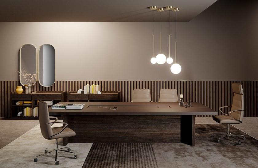 PROF Прямоугольный деревянный стол для переговоров Sessanta sun-id-1500408 - Вид №1