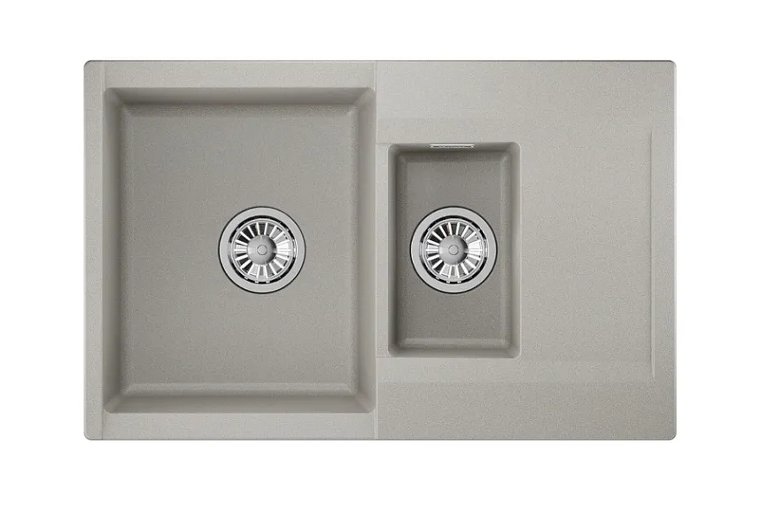 ES-7808, БАЗАЛЬТ, кухонная мойка, кварц, ESTETICA GRANULA 7808-ST280 - Вид №2