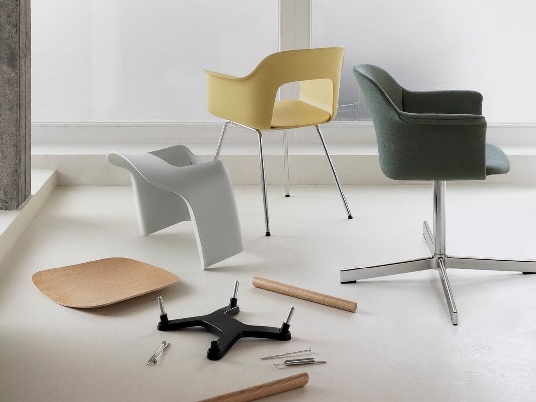 Стул с мягким сиденьем с подлокотниками Hay макет ARCH-00123440 - Вид №6