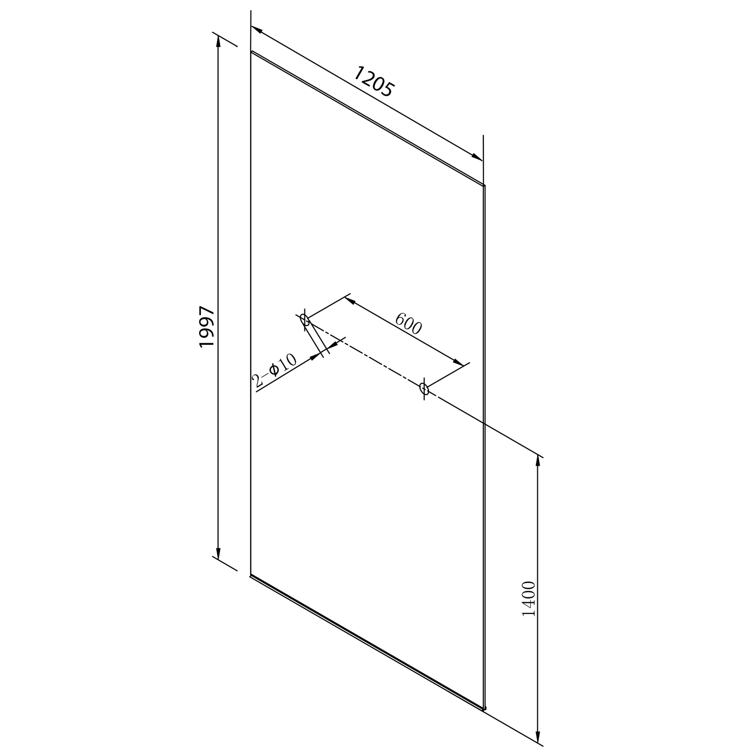 AL2254-D Polysan Душевые ширмы ARCHITEX LINE  - Вид №3