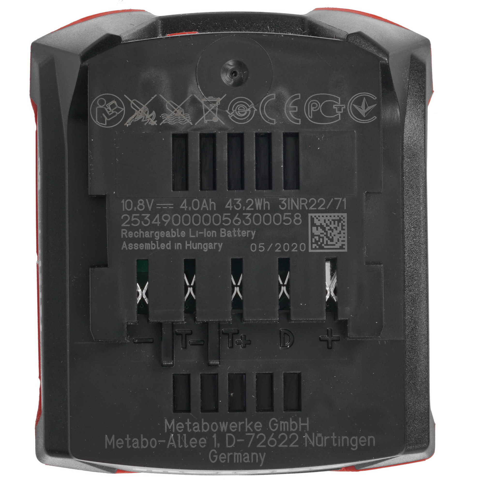 Аккумулятор Metabo 12V/4.0Ah LiHD 5303549 STDN-0106781 - Вид №2