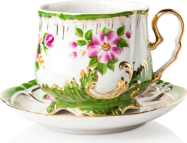 1044125 Мануфактуры Гарднеръ в Вербилках Чашка чайная 300мл "Кузнецовская" "Нежность" 