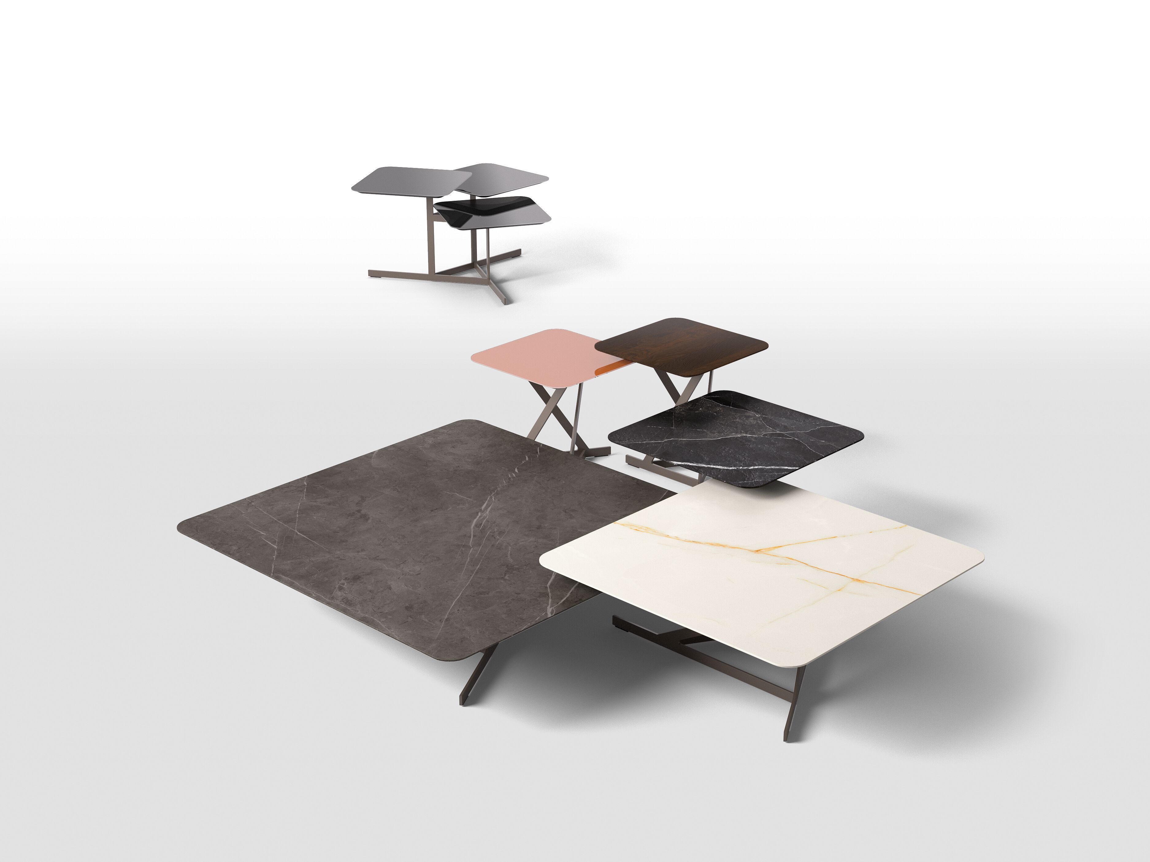 Квадратный металлический журнальный столик Busnelli JAGGER ARCH-00027891