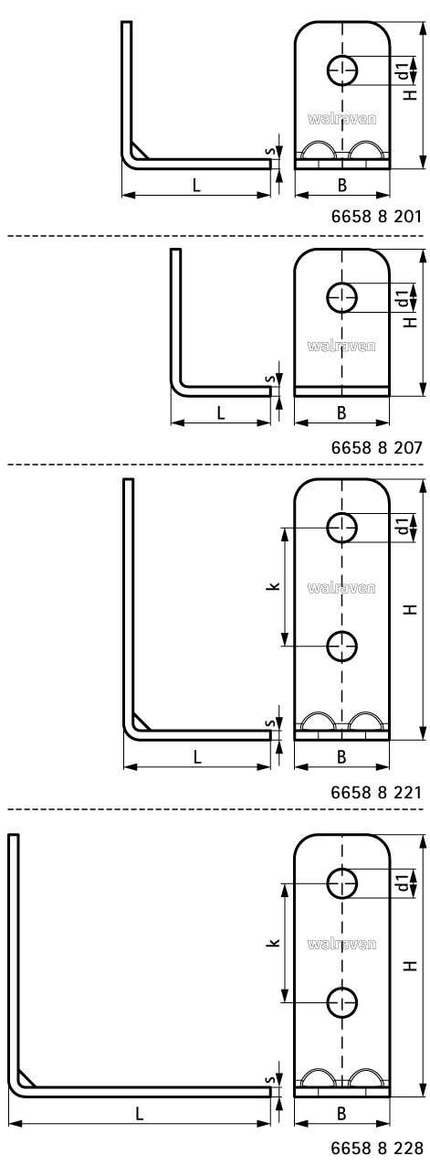 66588221 Монтажные профиля BIS уголок 90° (BUP1000) WALRAVEN  - Вид №1