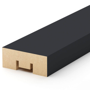 Интерьерная рейка МДФ Stella Бриона Light Black Edition 16*40*900 (уп.8шт.)