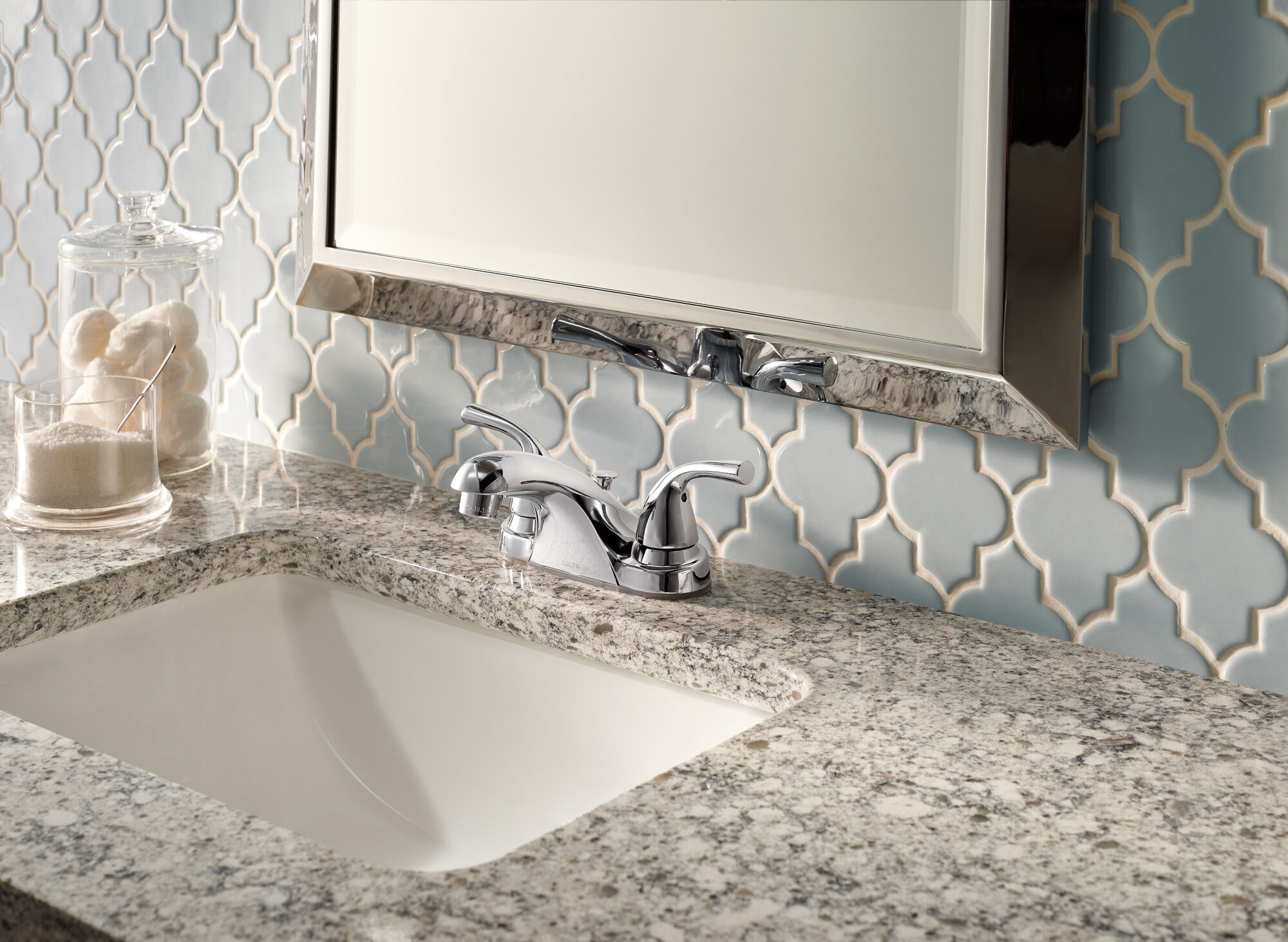 B2515LF-PPU-ECO Смеситель для ванной комнаты с двумя ручками Delta Faucet Foundations Хром  - Вид №2