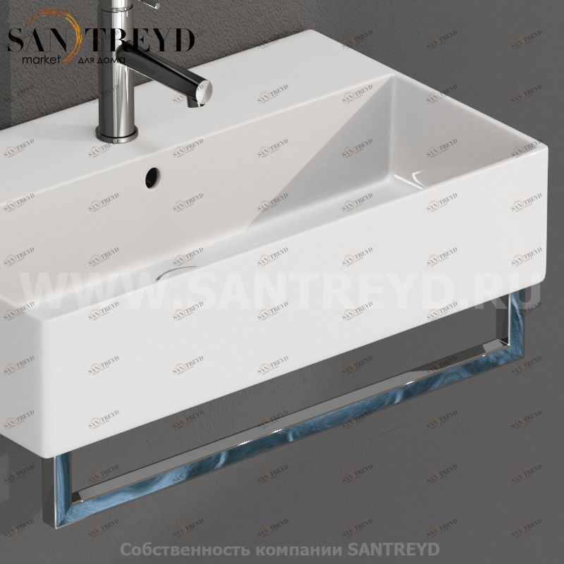 PT061CR Держатель для полотенец 58 см Хромированный Globo T-EDGE Италия Ceramica Globo