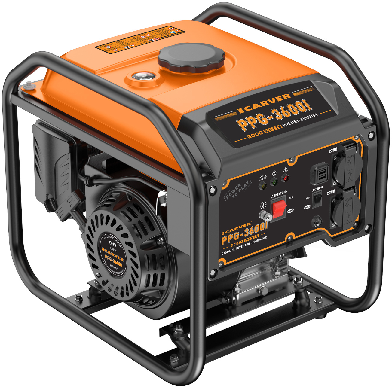 Электрогенератор   бензиновый Carver PPG-3600I 9207037 STDN-0085852
