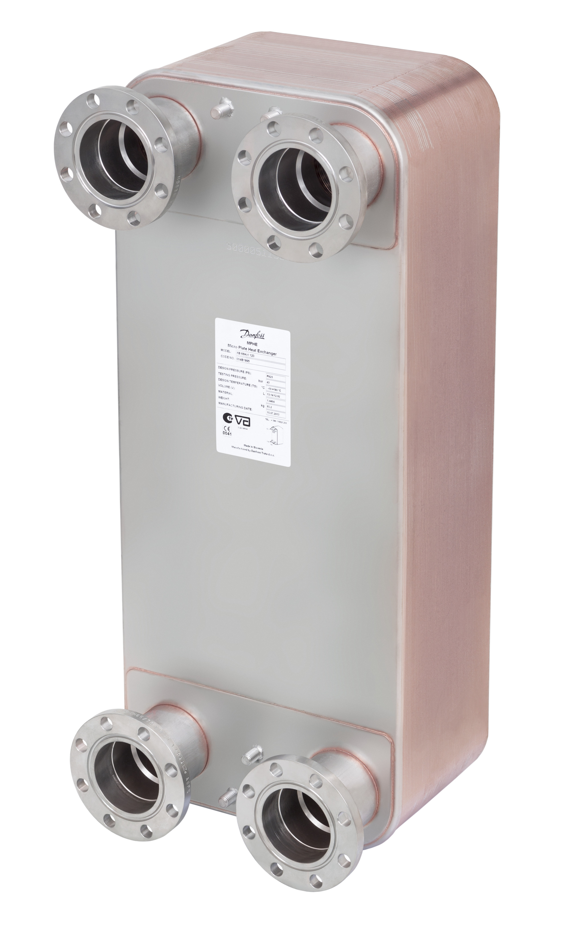 Danfoss Паяный пластинчатый теплообменник серии XB66 Теплоизоляция для XB66: H40-90; M40-70; 004B3542  - Вид №18