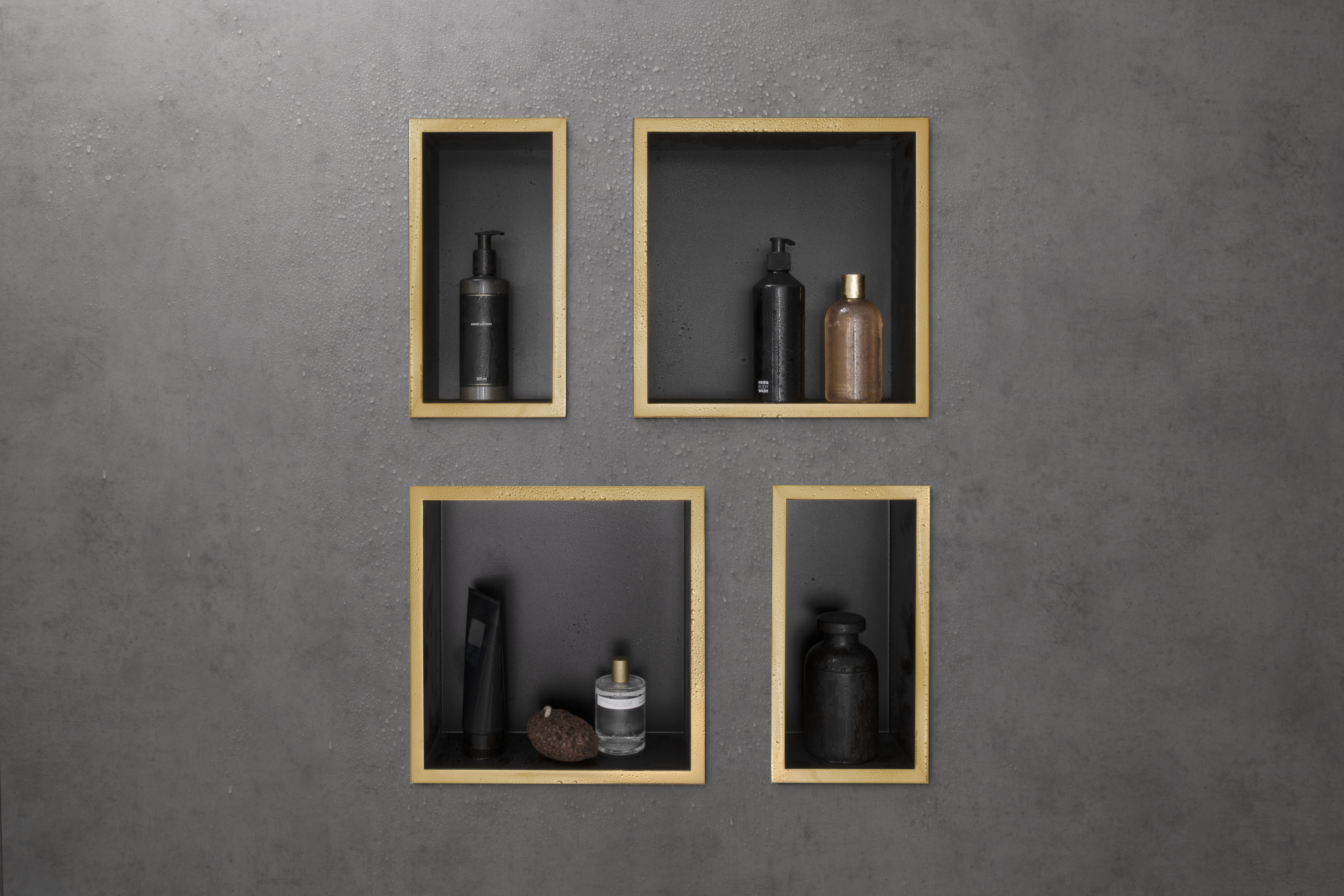 56098990 XtraStoris Individual Стеновая ниша Matt Black с дизайнерской рамкой 300/300/100 Hansgrohe  - Вид №2