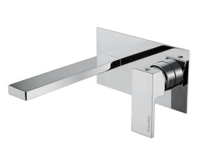 Однорычажный настенный смеситель для раковины с пластиной