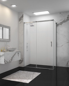 Дверь душевая для установки с боковой панелью GSC1125H L или R Merlyn Arysto Хромированный