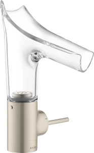 12112820 Смеситель для раковины 140, однорычажный, со стеклянным изливом и сливным гарнитуром AXOR STARCK V