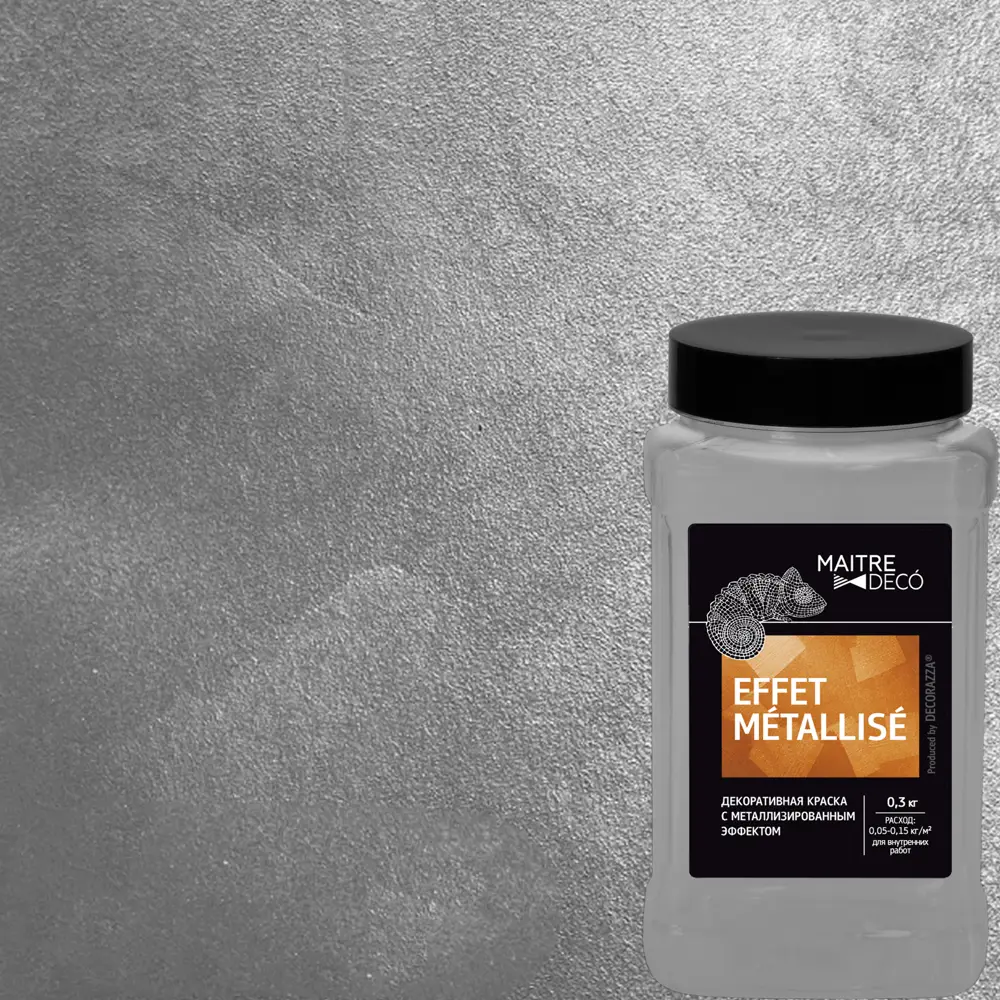 MAITRE DECO Effet Metallise Argent - декоративная краска с серебристым металлическим блеском 82891081 STLM-0037576