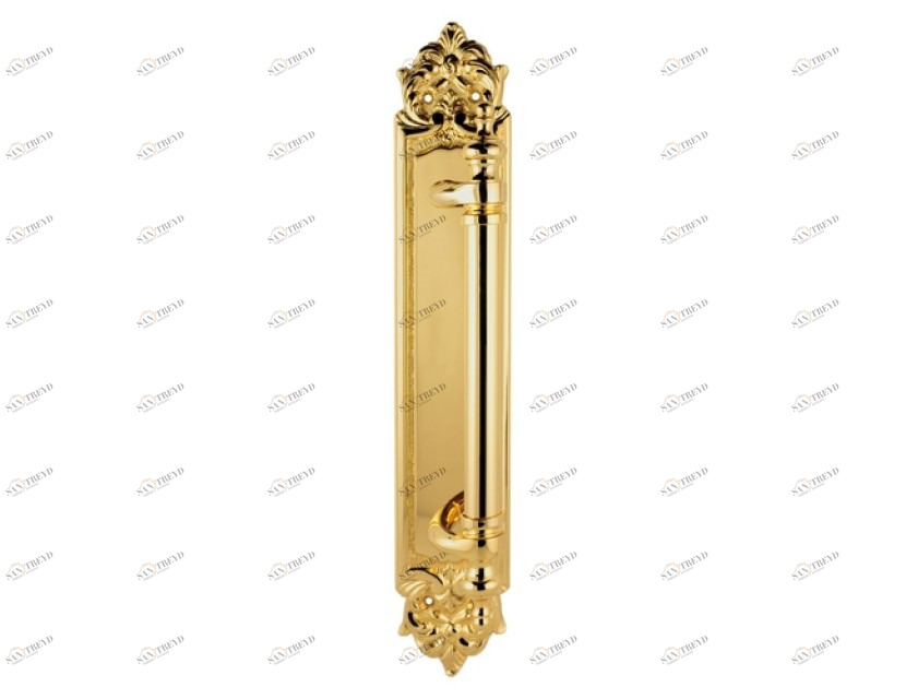 0M3802.000.30 Ручка дверцы на пластине Античная латунь Mestre 