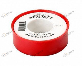 Фум-лента UNIPAK MAXITAPE (12 мм х 12 м х 0,1 мм) красная 52317