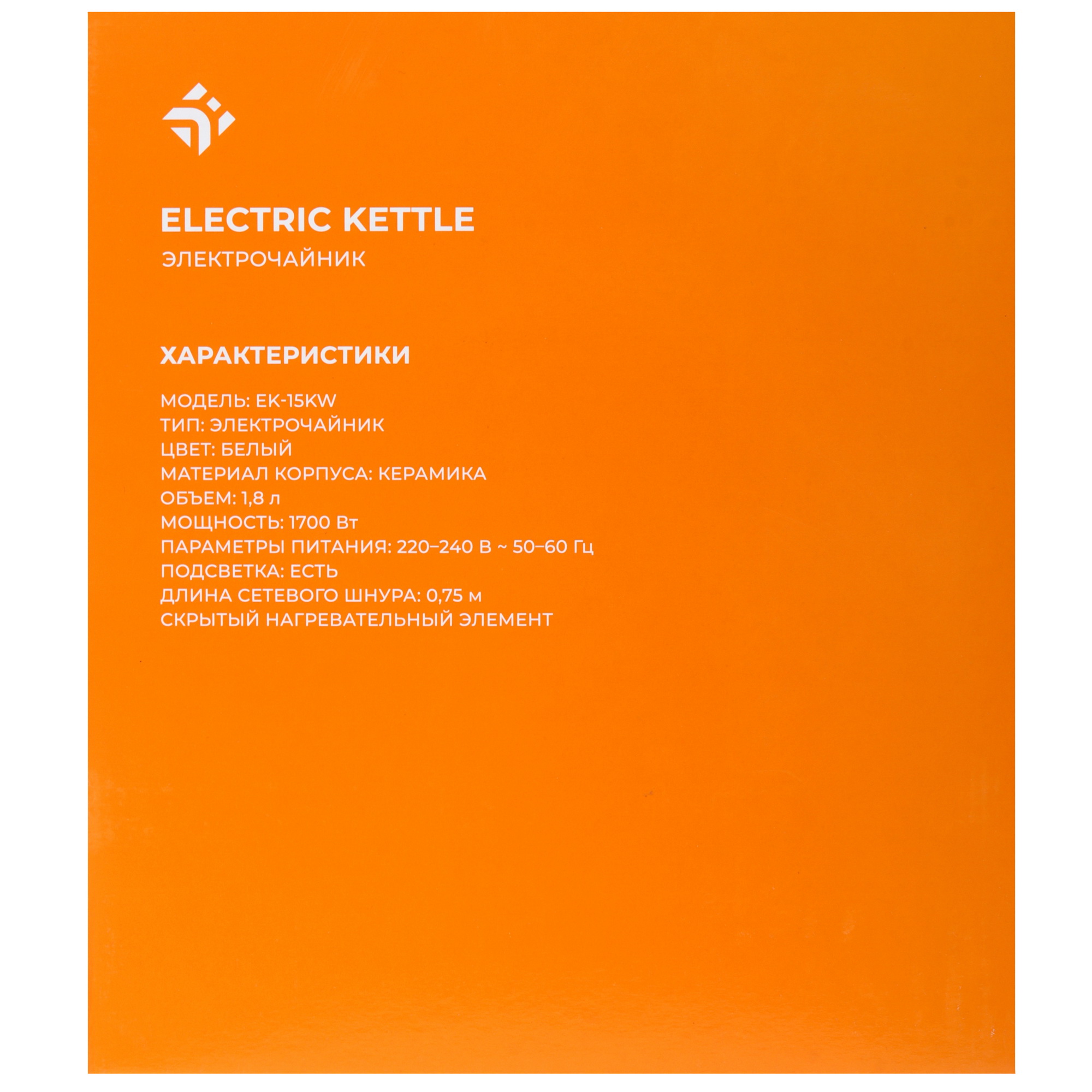 9105121 Электрочайник DEXP EK-15KW белый STDN-0025548 - Вид №6