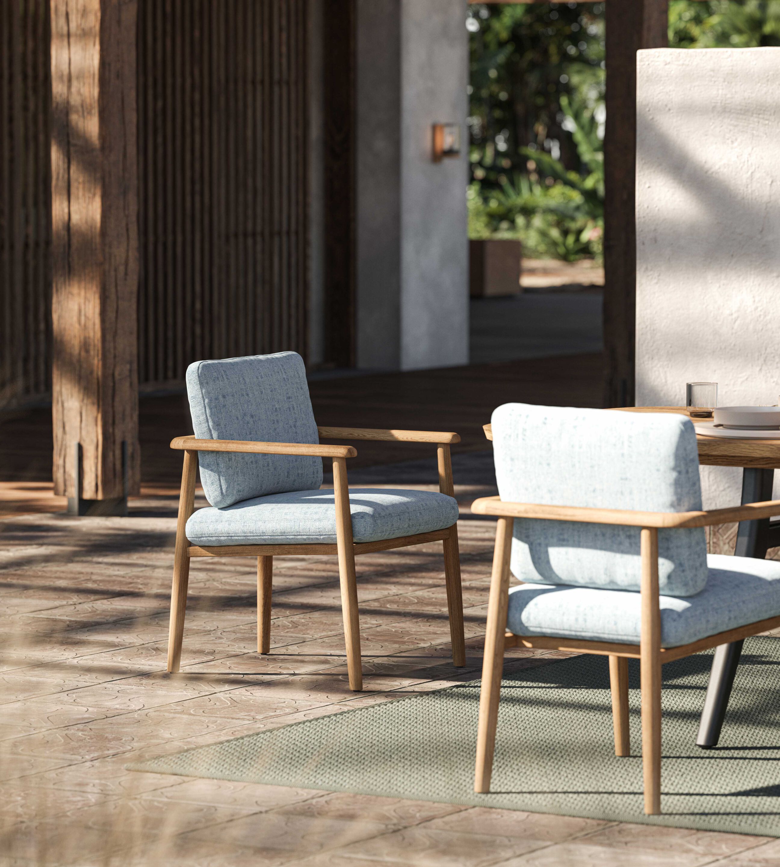 Тканевый мягкий садовый стул с подлокотниками Royal Botania Mambo ARCH-00032633 - Вид №1