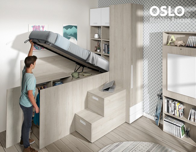 103115 Мебельный комплект с подъемной кроватью Ambiente 32 Arasanz Oslo Santreyd - Вид №3