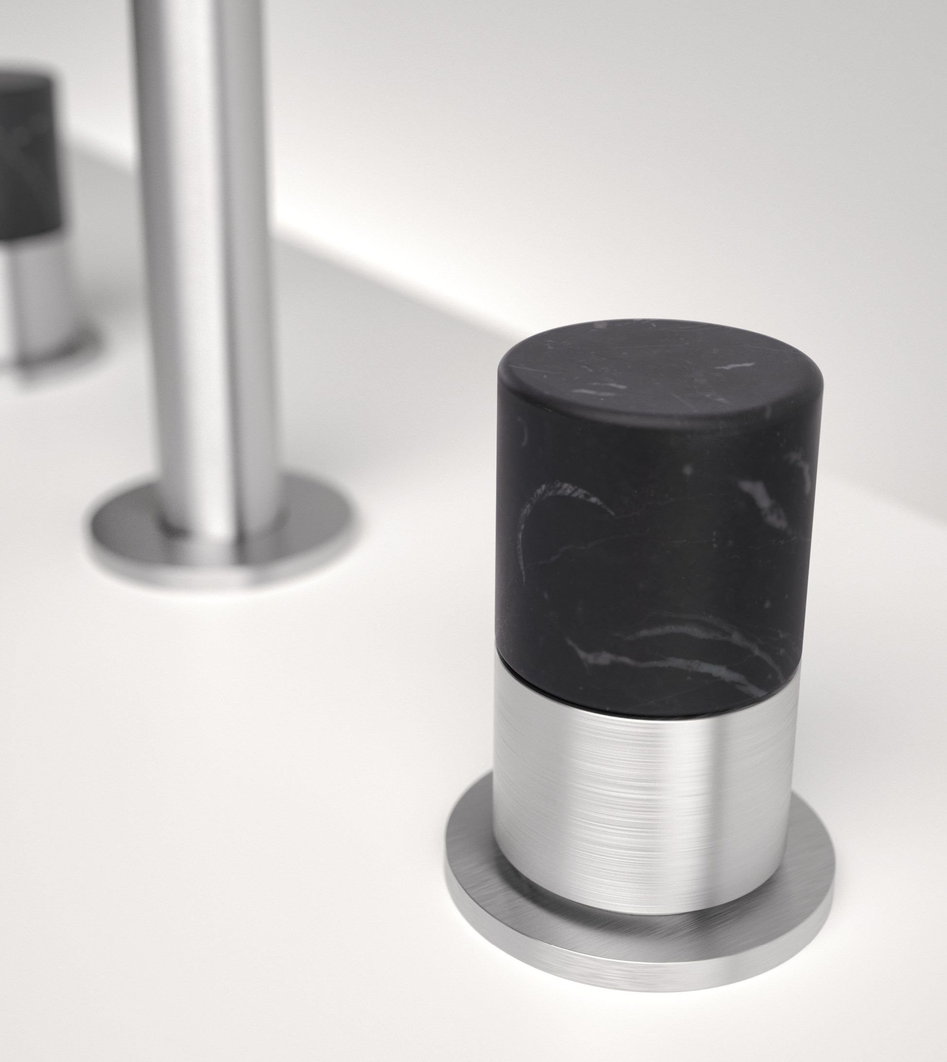 Смеситель для раковины с 3 отверстиями из нержавеющей стали Zazzeri Z316 ARCH-00088553 - Вид №9