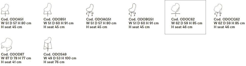 Tacchini 4-спицевый стул с подлокотниками Doodle sun-id-1369898 - Вид №3