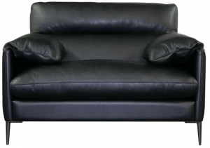 Duvivier Canapés Съемное кожаное кресло с подлокотниками Monaco Monaxd11