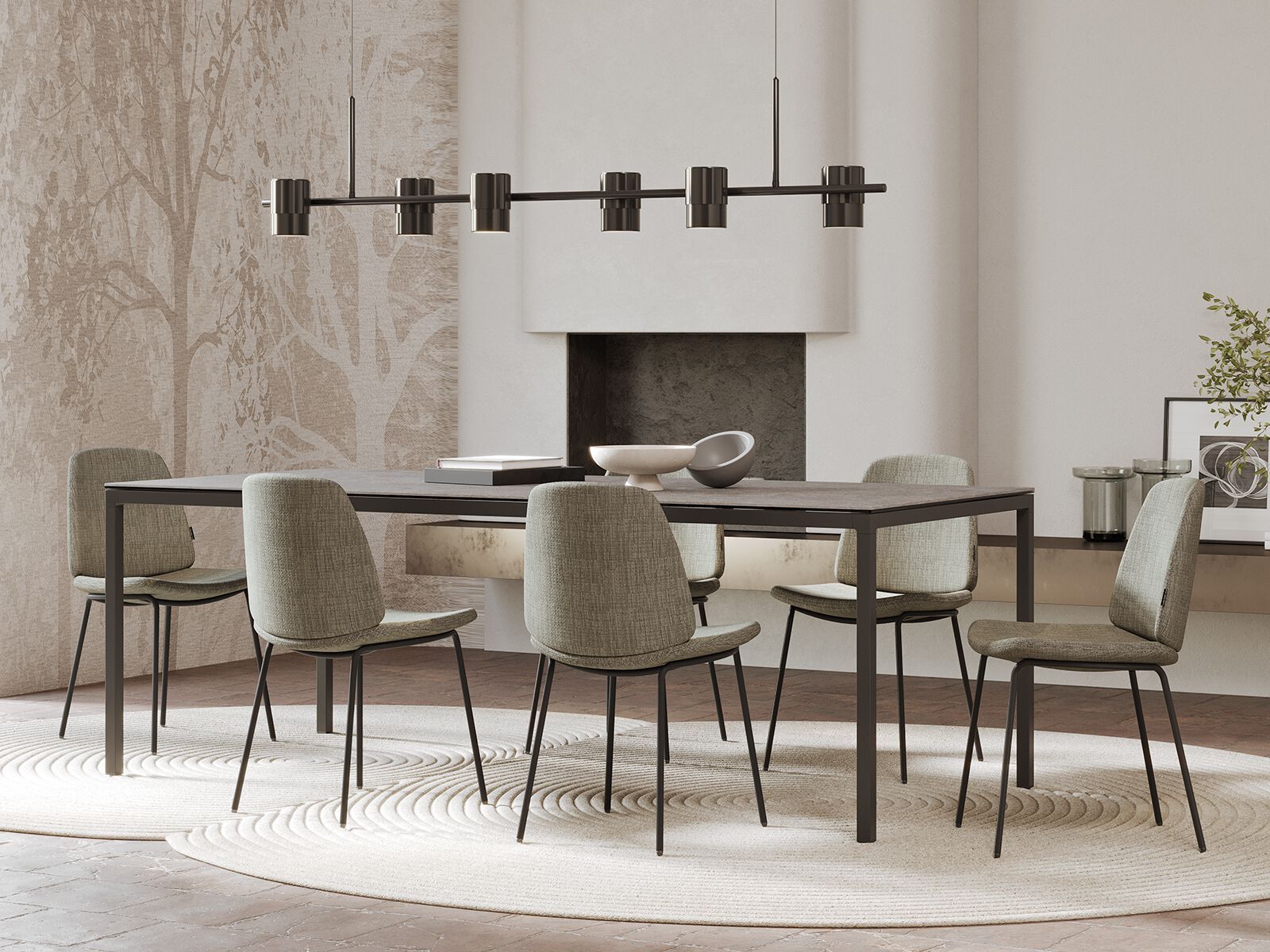 Мягкий стул из ткани MOBLIBERICA Лиссе ARCH-00110265 - Вид №4