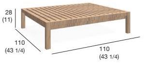 RODA Квадратный садовый столик из тика Network sun-id-1395287 - Вид №1