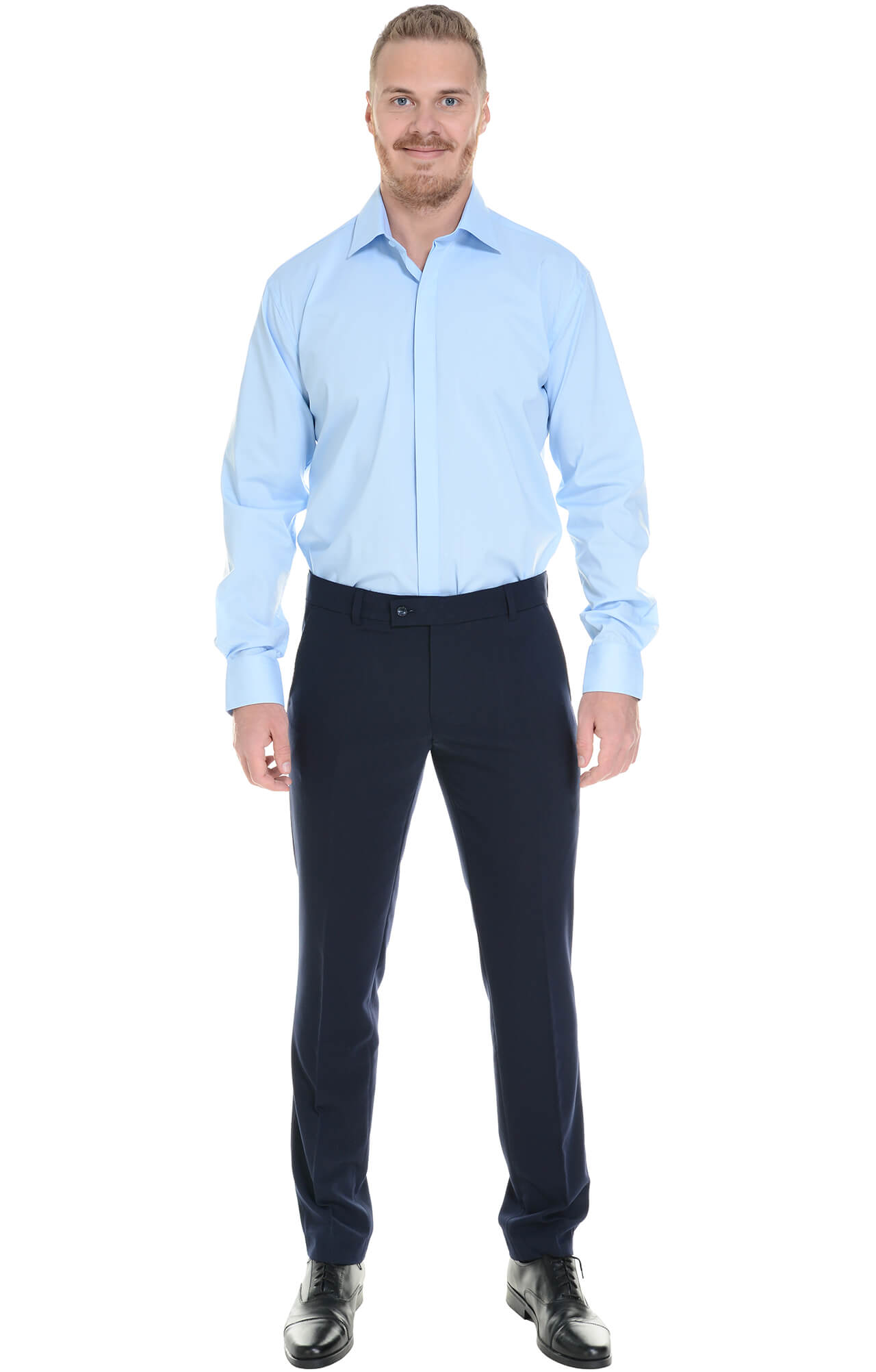 62428 Рубашка мужская  sky blue El-Risto  Корпоративная одежда  размер 41/170-176  - Вид №2