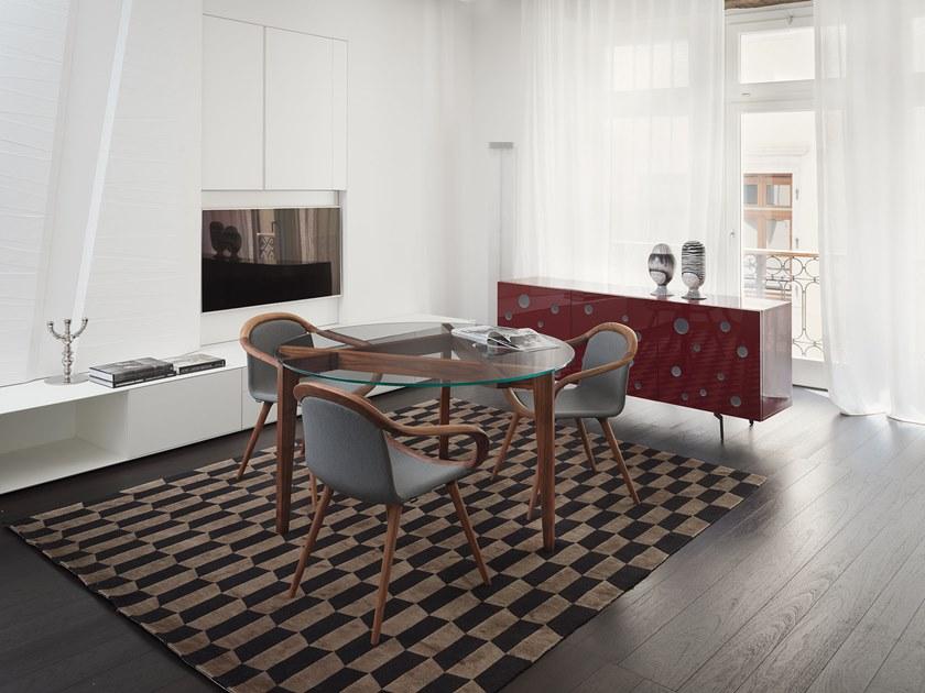 Casamania & Horm Круглый стол из дерева и стекла Autoreggente sun-id-1475312 - Вид №1