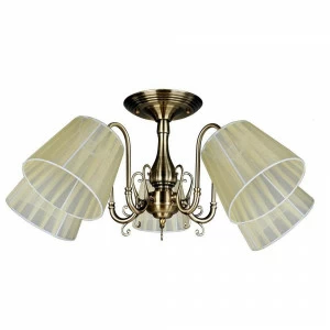 Потолочная люстра Omnilux Leonessa OML-29117-05 OMNILUX LEONESSA 336886 Бежевый;бронза