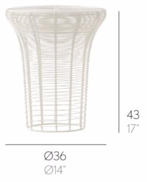 GANDIABLASCO Высокий садовый табурет из нержавеющей стали Aram sun-id-1472753 - Вид №3