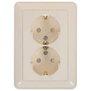 SYSTEME ELECTRIC W59 - Двойная розетка скрытого монтажа с защитными шторками 18799316