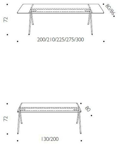 Driade Прямоугольный стол из стали, стекла и дерева Frate, fratello, cugino, cuginetto sun-id-1515562 - Вид №6