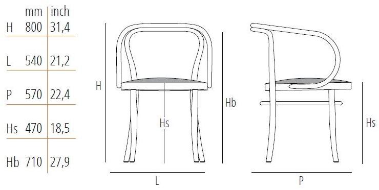 Wiener GTV Design Стул из бука с подлокотниками sun-id-1433307 - Вид №14