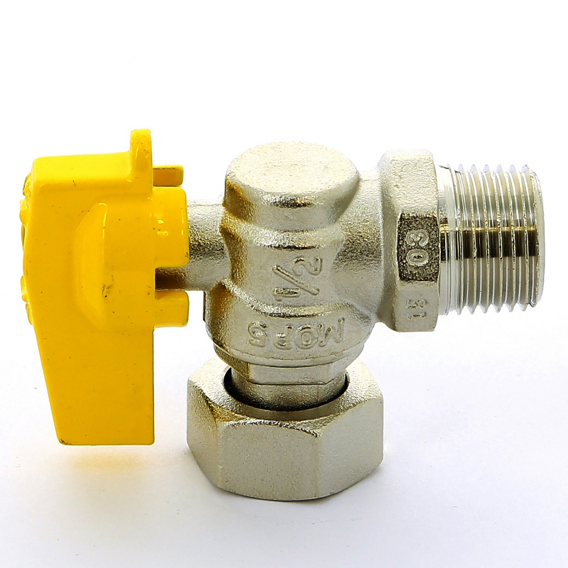 Кран шаровой для газа угловой флажок F.I.V. НН 1/2" FIV 8119R076 - Вид №3