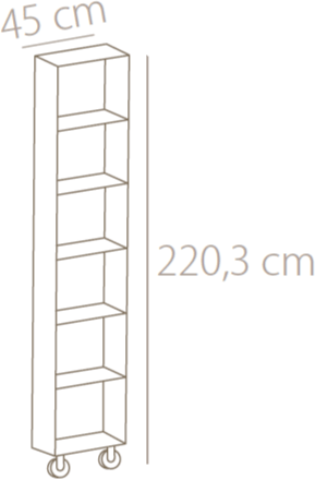 Punt Деревянный книжный шкаф на колесиках sun-id-1511635 - Вид №5