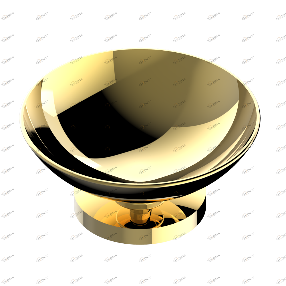 G3V-544 Мыльница на подставке, диаметр : 100 мм Thg-paris Montaigne marbre blanc Vénus Золото G3V-544 CAT.F