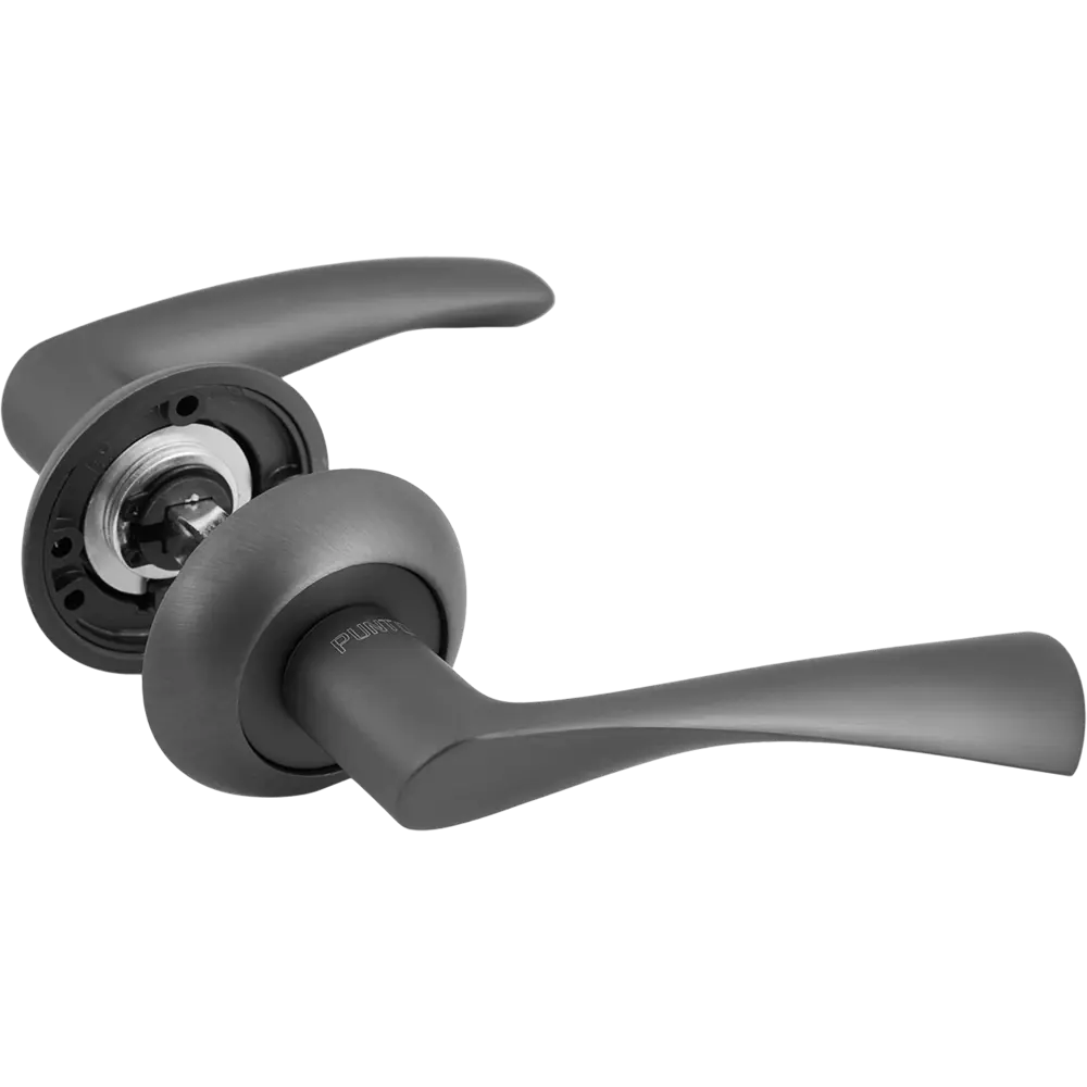 Дверные ручки PUNTO Crona графит для межкомнатных и входных дверей 85203507 STLM-0059865