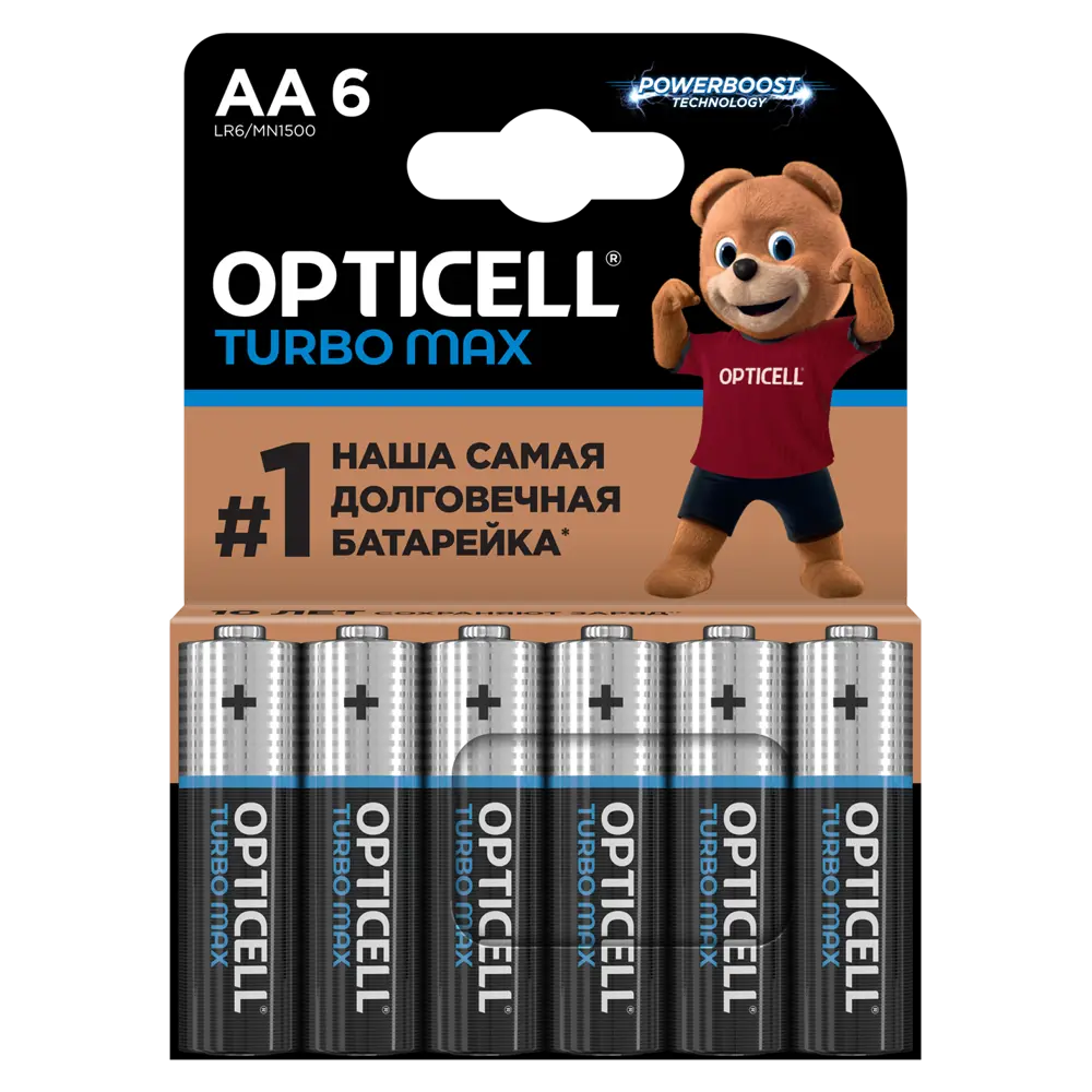 Батарейка алкалиновая Opticell Turbo Max LR06 AA 6 шт. 89446271 STLM-2152525 