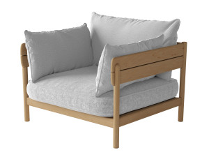 Садовое кресло с подлокотниками из тикового дерева и ткани