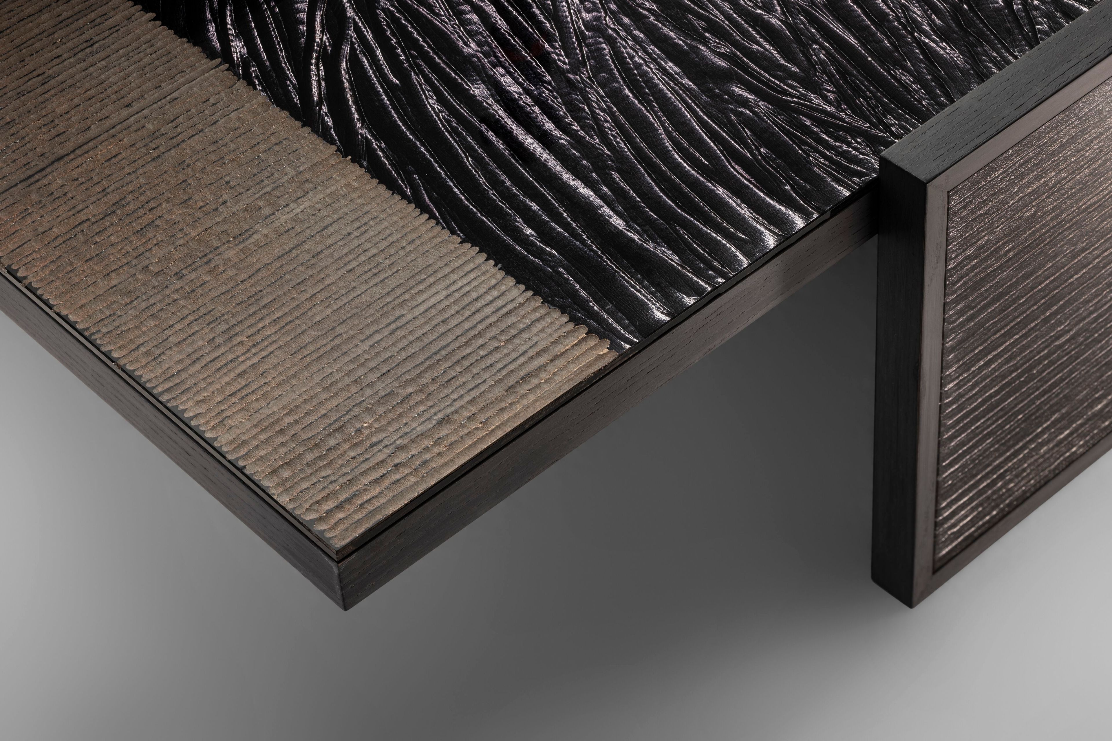 Низкий прямоугольный журнальный столик из дерева и стекла ARTE VENEZIANA Sub Umbra ARCH-00062888 - Вид №2