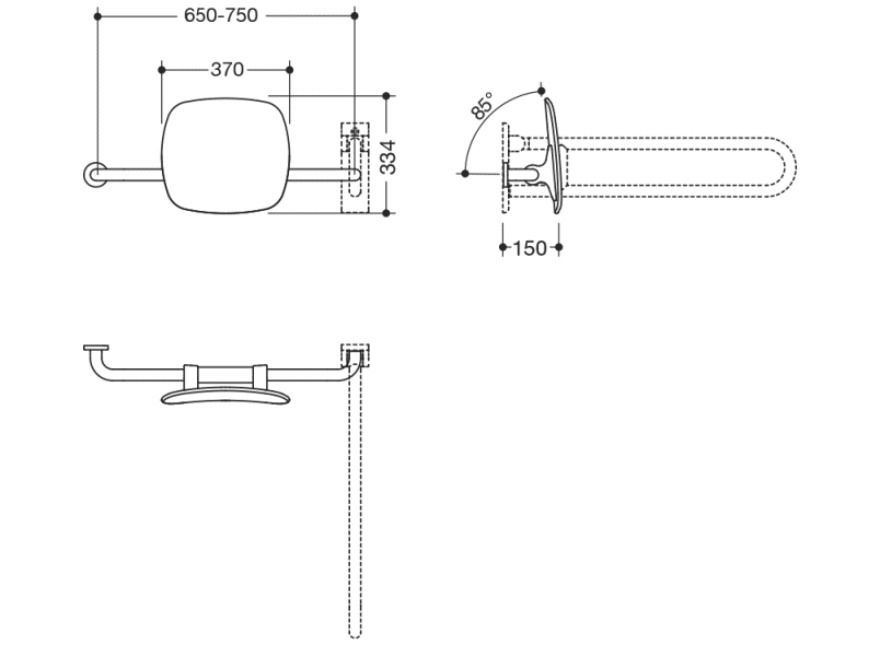 805.51.926L поддержка спины HEWI Stützen  - Вид №1
